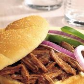 Slow Cooker Root Beer Barbecue Beef Sandwiches